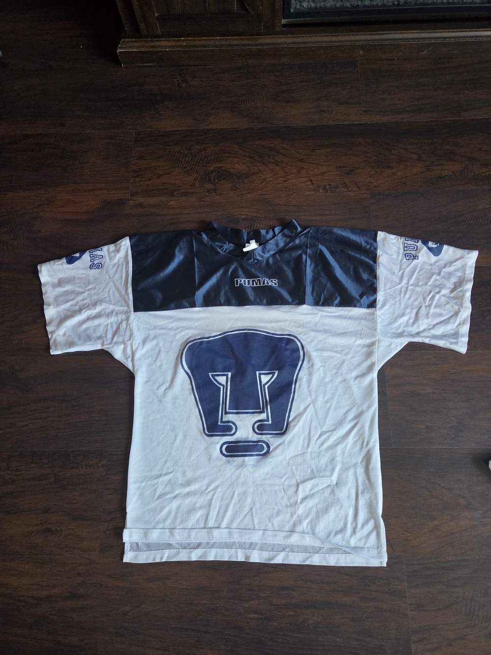 Puma Kids White & Navy Short Sleeve Team T-Shirt